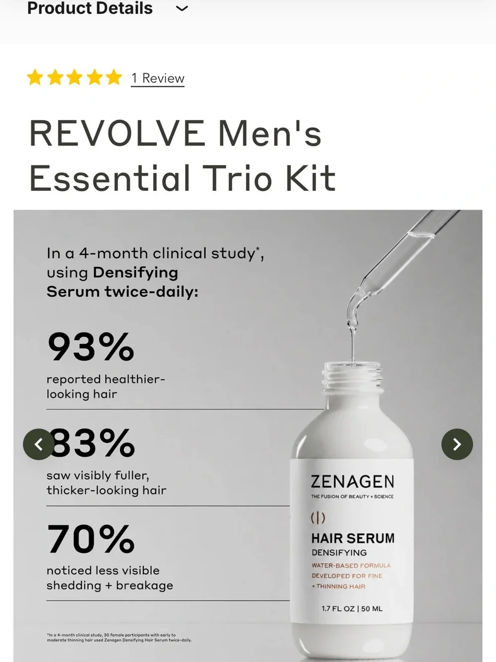 NEW Zenagen Men's essential Hair Care trio set